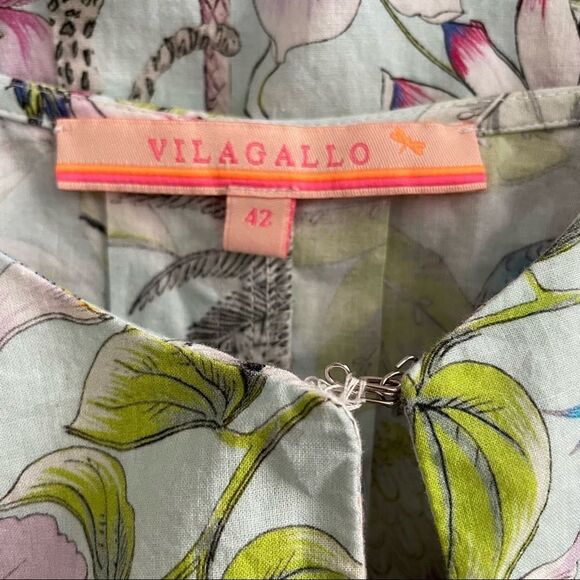 Vilagallo Jungle Print Blouse Size 42 - Picture 6 of 9